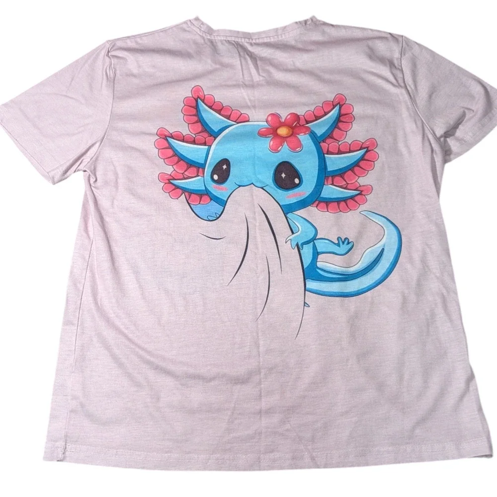 Kids Axolotl Outfit Shirt And Shorts Size 13y-14y